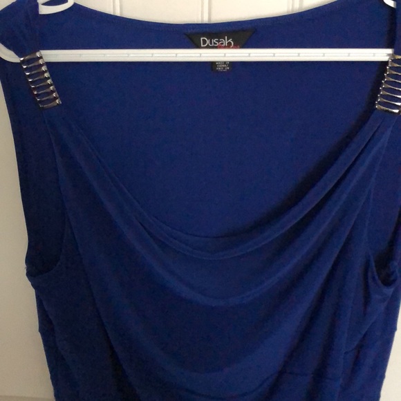 Sapphire Blue Sleeveless Top - Picture 3 of 4